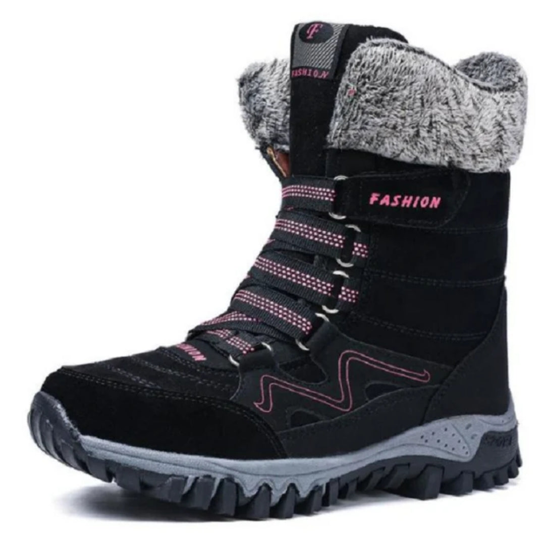 Snowboots - Gevoerde Winterlaarzen Met Suède Buitenzijde En Antislipzool