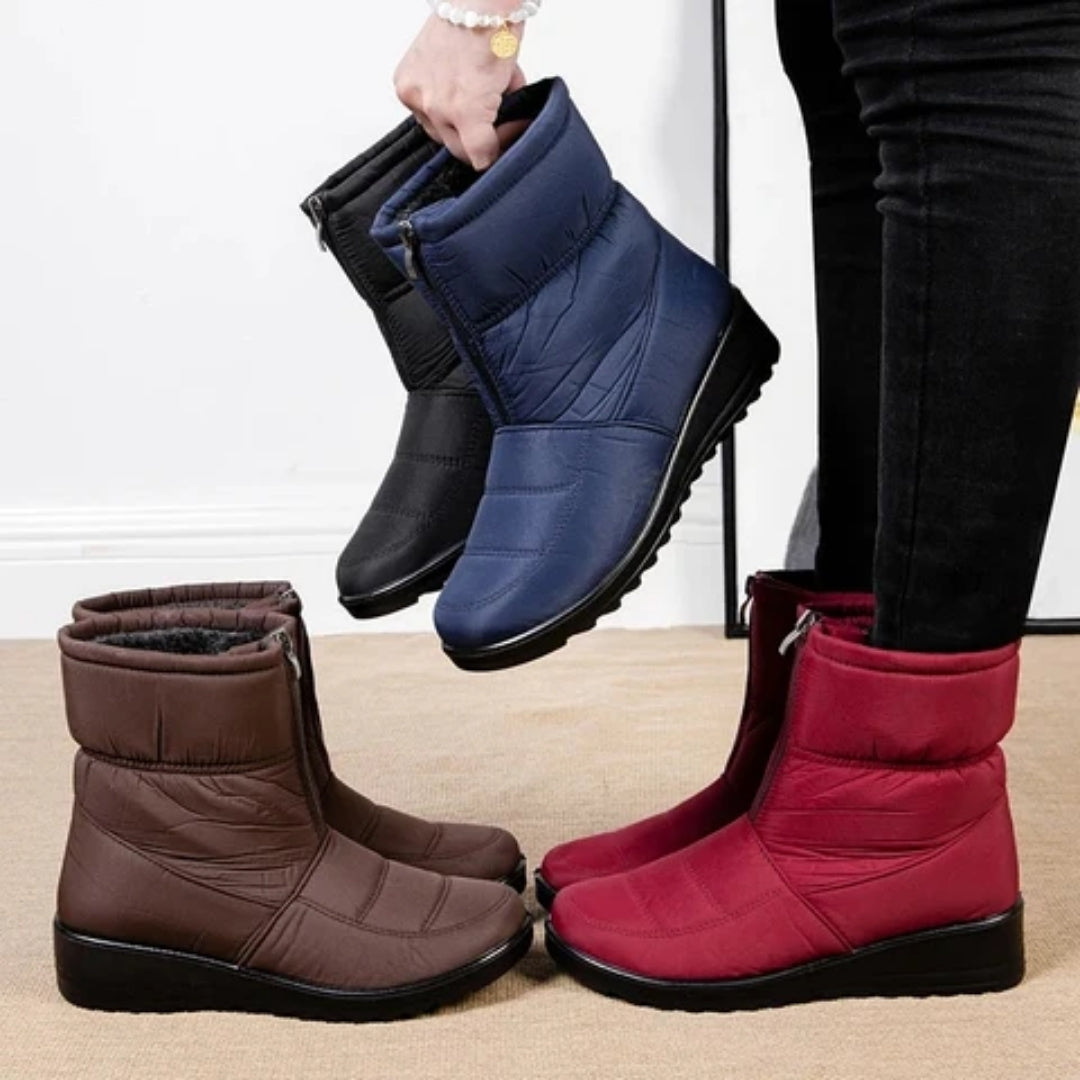 Snowboots - Waterdichte Halfhoge Dameslaarzen Met Warme Voering