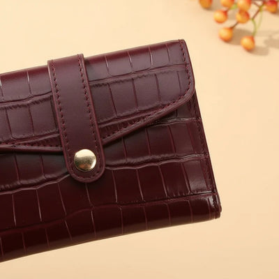 Dames Portemonnee - Compact Model met Pailletten en Drukknoopsluiting
