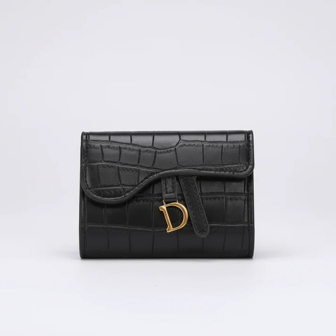 Dames Portemonnee - Compact Model met Krokodillenmotief