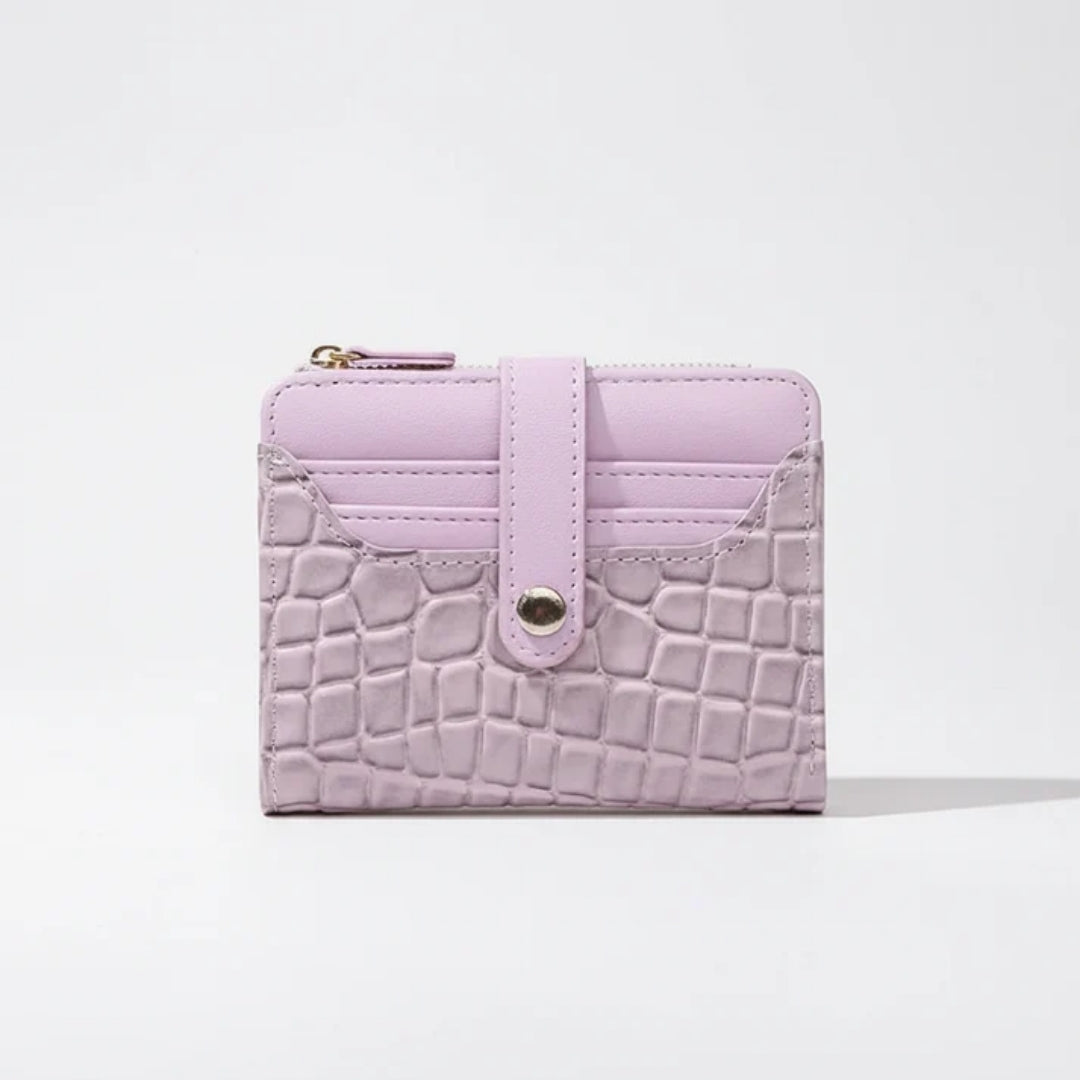 Dames Portemonnee - Compact Model met Pailletten en Drukknoopsluiting