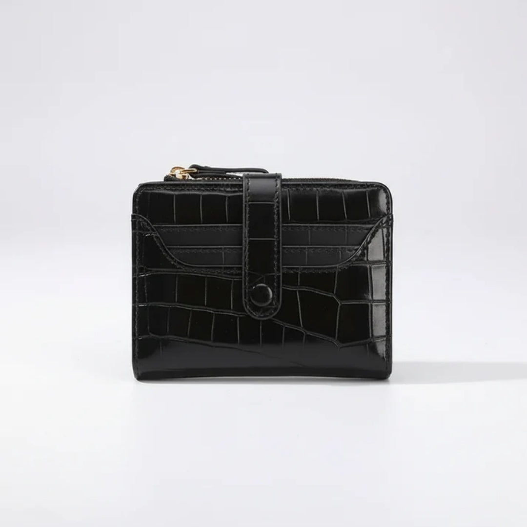 Dames Portemonnee - Compact Model met Pailletten en Drukknoopsluiting