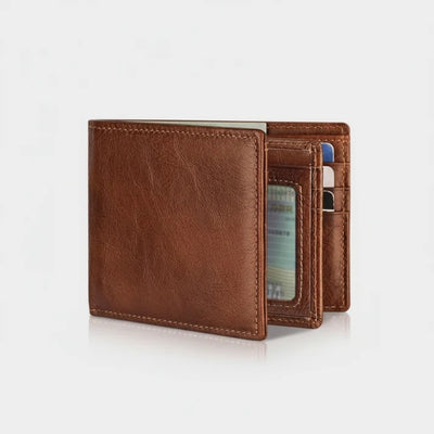 Leren Portemonnee Heren - Slank Model met RFID Bescherming