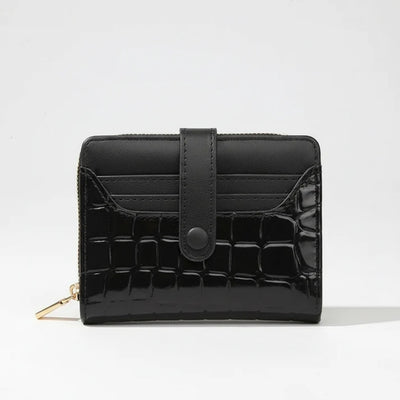 Dames Portemonnee - Compact Model met Pailletten en Drukknoopsluiting