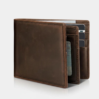 Leren Portemonnee Heren - Slank Model met RFID Bescherming