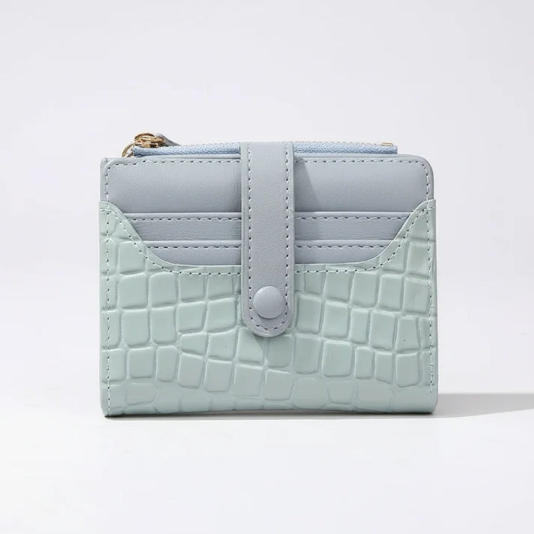 Dames Portemonnee - Compact Model met Pailletten en Drukknoopsluiting
