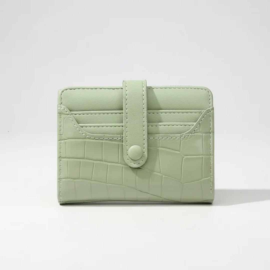 Dames Portemonnee - Compact Model met Pailletten en Drukknoopsluiting
