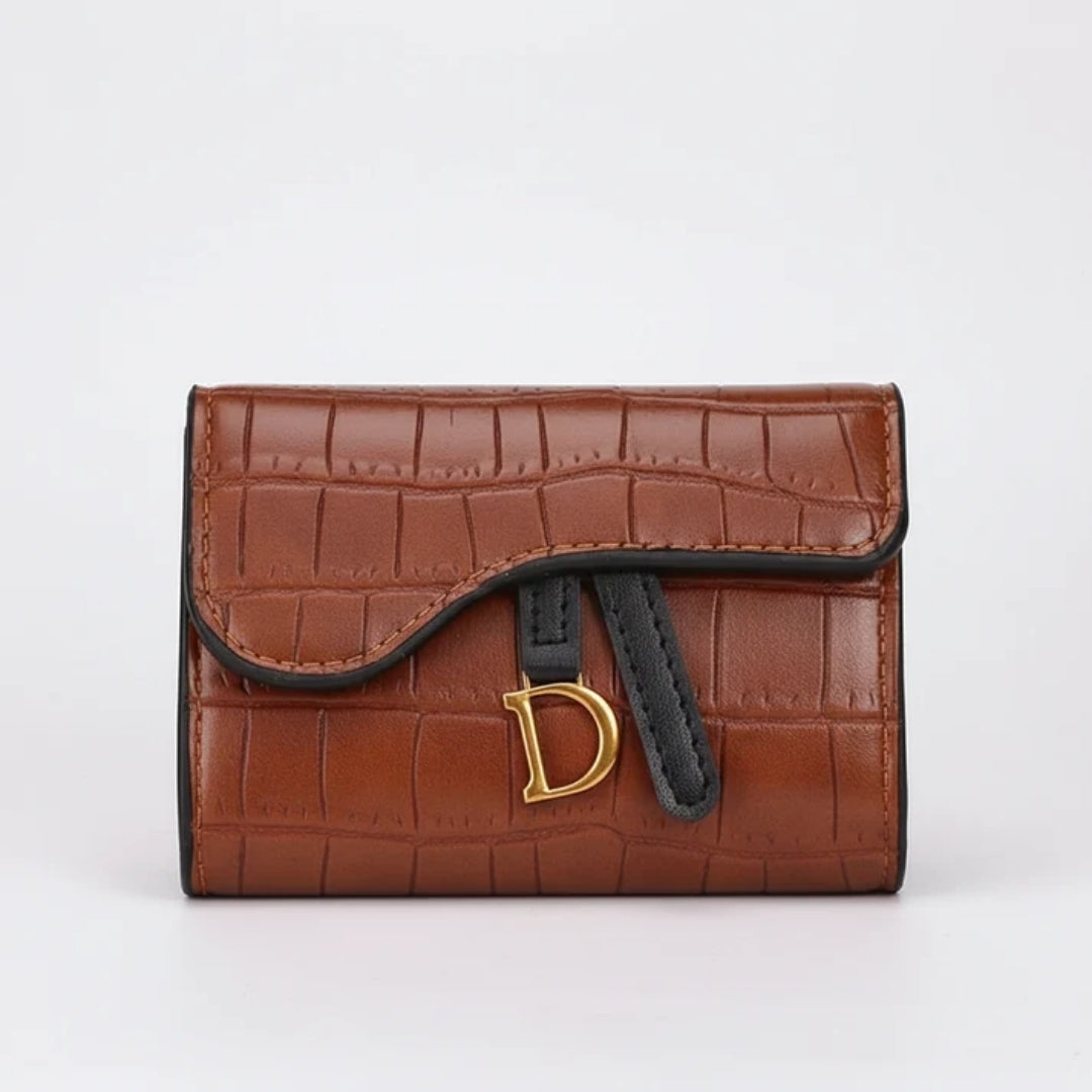 Dames Portemonnee - Compact Model met Krokodillenmotief