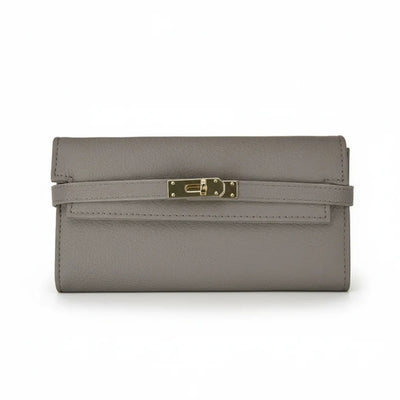 Portemonnee - Elegant Model met Bladpatroon en Gespsluiting