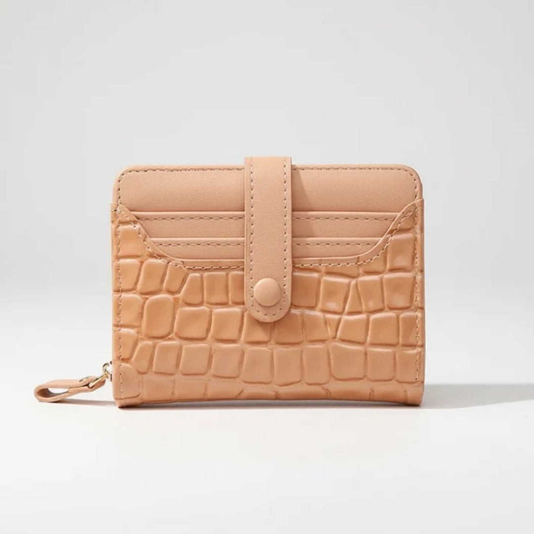 Dames Portemonnee - Compact Model met Pailletten en Drukknoopsluiting