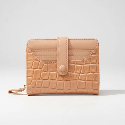 Dames Portemonnee - Compact Model met Pailletten en Drukknoopsluiting