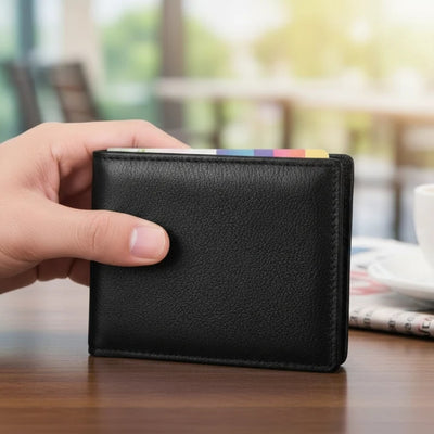 Leren Portemonnee Heren - Slank Model met RFID Bescherming