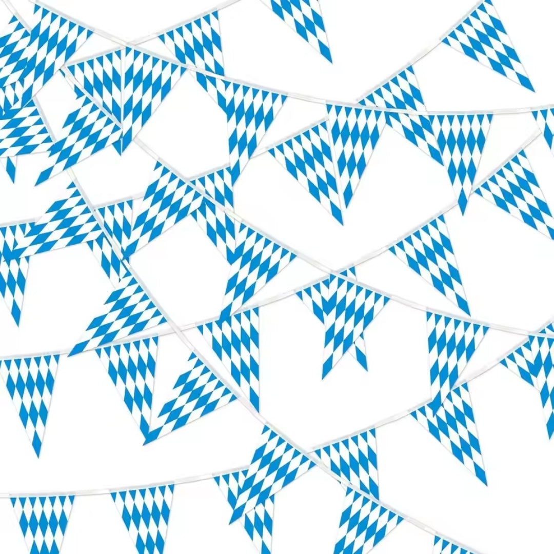 Oktoberfest Slingers - Blauwe Wimpelversiering Voor Feestelijke Decoratie
