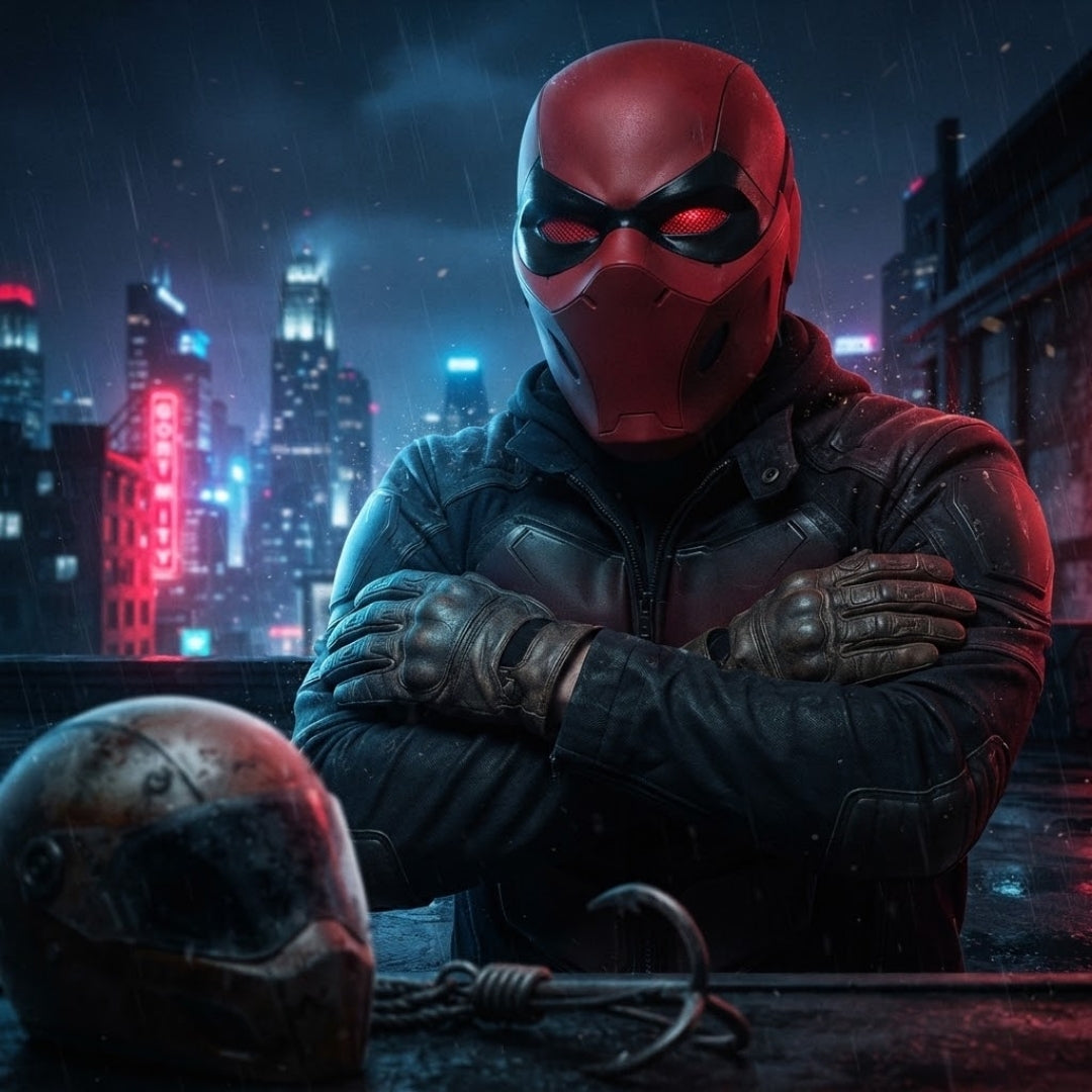 Halloween Masker - Jason Todd - Rode Kap Cosplay Ontwerp