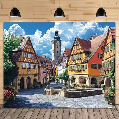 Oktoberfest Decoratie - Feestelijk München Achtergronddoek