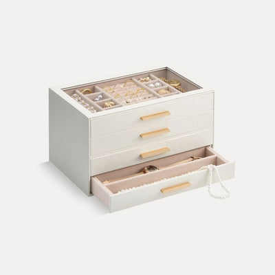 JewelBox™ - Sieradendoos met Lades en Glazen Deksel