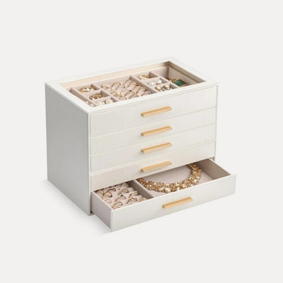 JewelBox™ - Sieradendoos met Lades en Glazen Deksel