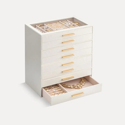 JewelBox™ - Sieradendoos met Lades en Glazen Deksel