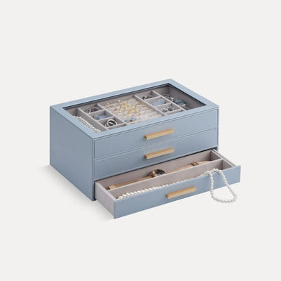 JewelBox™ - Sieradendoos met Lades en Glazen Deksel