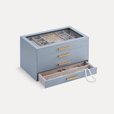JewelBox™ - Sieradendoos met Lades en Glazen Deksel
