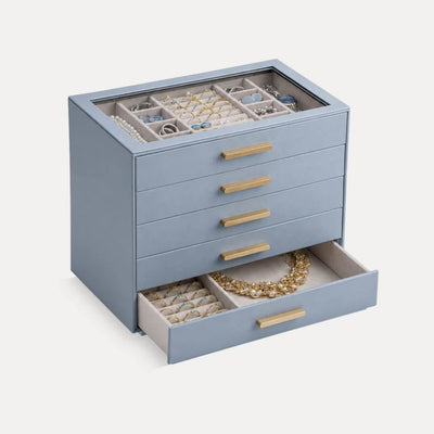 JewelBox™ - Sieradendoos met Lades en Glazen Deksel