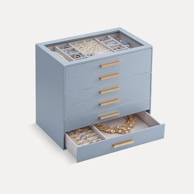 JewelBox™ - Sieradendoos met Lades en Glazen Deksel