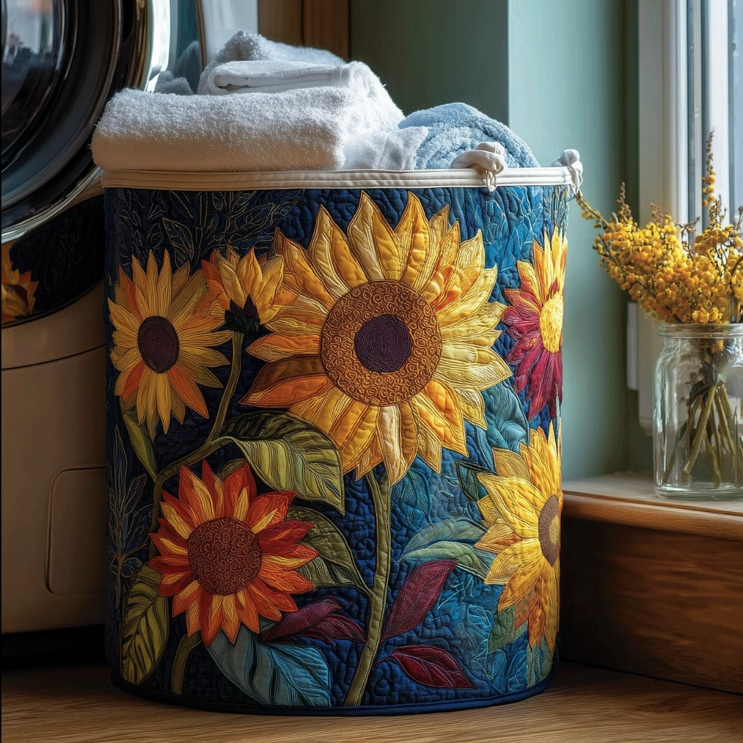 Wasmand - Gewatteerd met Zonnebloemendesign