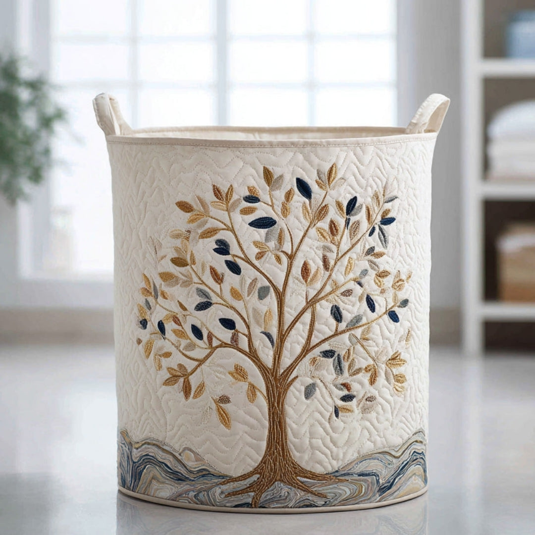 Wasmand - Gewatteerd met Levensboomdesign