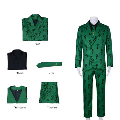 Halloween Kostuum - Riddler Complete Outfit voor Heren