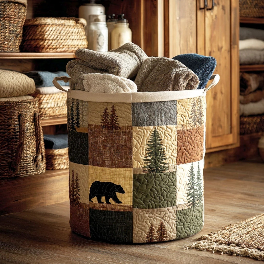 Wasmand - Gewatteerd met Beer en Bosdesign