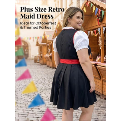Traditionele Oktoberfest Dirndl Grote Maten met Borduurwerk - Lisa