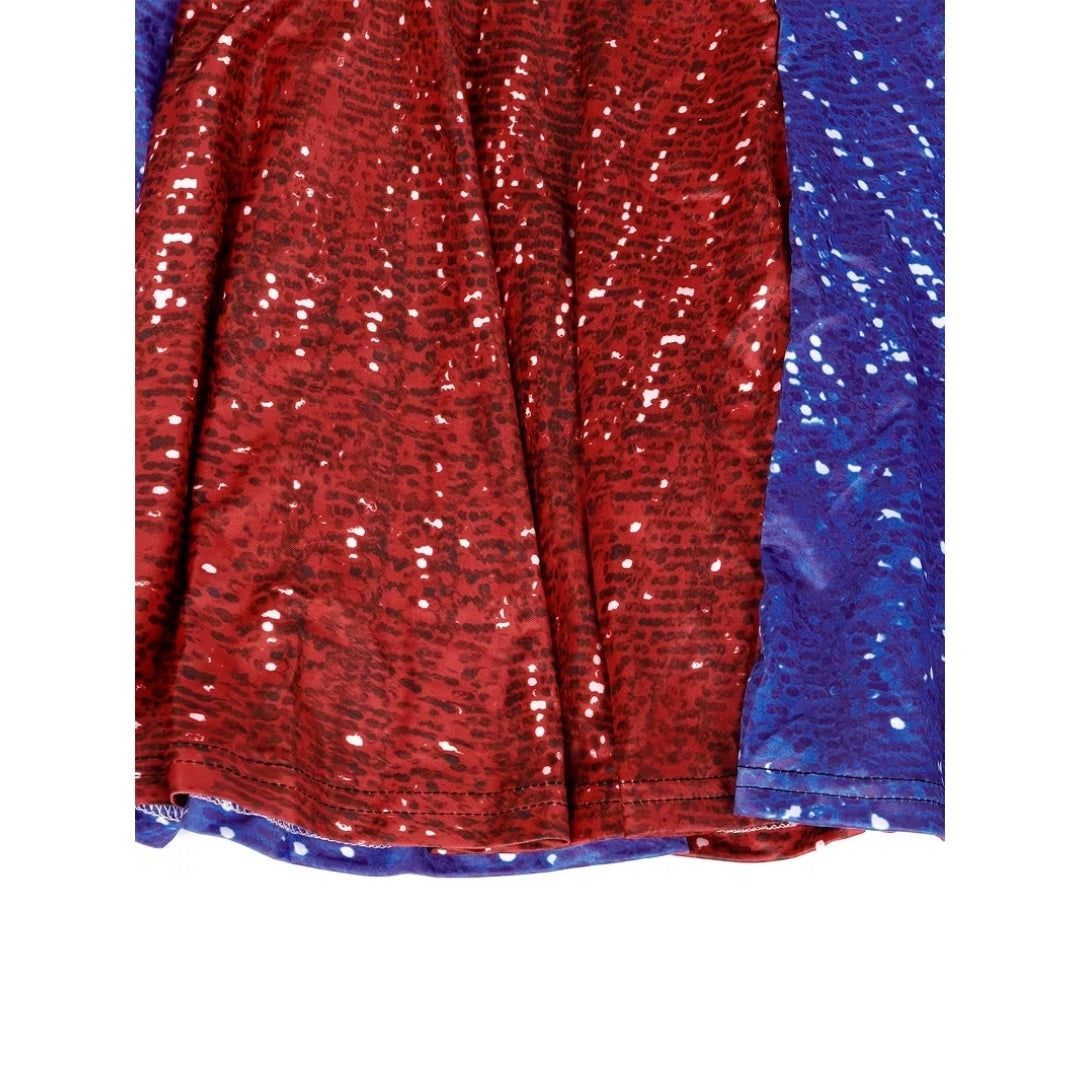 Halloween Harley Quinn Rok - Blauw/Rood