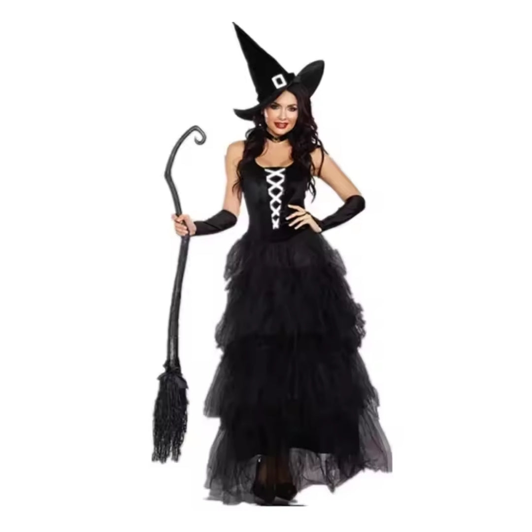 Halloween Heksen Kostuum - Black Fantasy