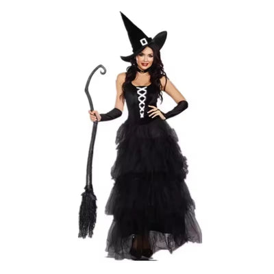 Halloween Heksen Kostuum - Black Fantasy
