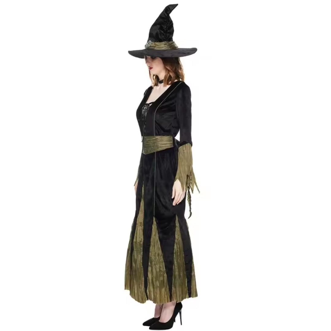 Halloween Heksen Kostuum met Hoed