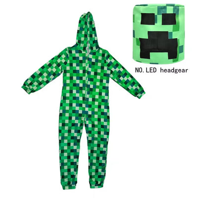 Minecraft Creeper Kostuum met LED Headgear