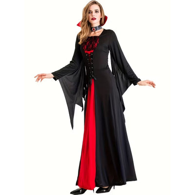Halloween Vampier Kostuum met Hoge Kraag