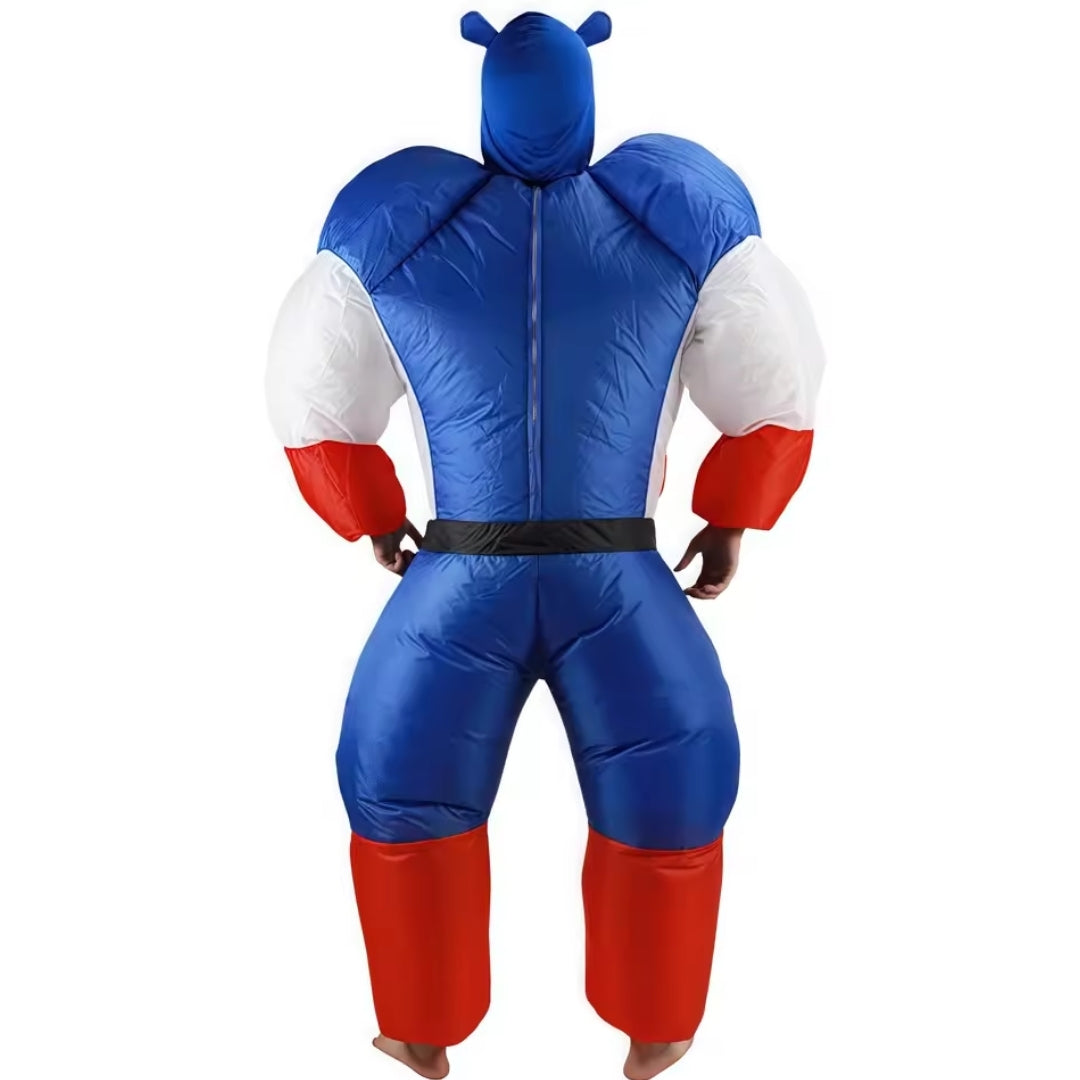 Halloween Kostuum Hulk en Captain America - Opblaasbare Superhelden