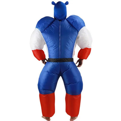 Halloween Kostuum Hulk en Captain America - Opblaasbare Superhelden