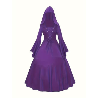 Halloween Heksen Kostuum - Gothic Stijl met Capuchon