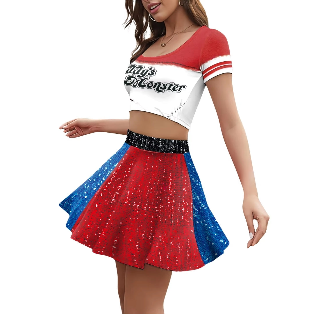 Halloween Kostuum - Harley Quinn Tweedelig