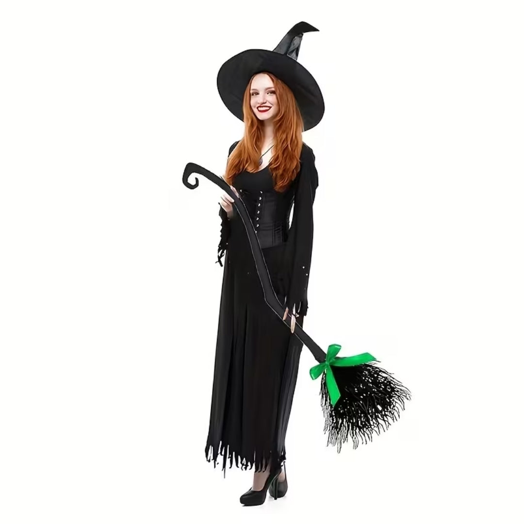 Halloween Heksen Bezem met Strik
