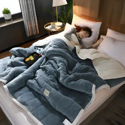 Sherpa Fleece Dekbed - Verzwaard Model Met Zachte Hoes