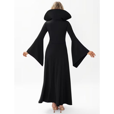 Halloween Vampier Kostuum met Hoge Kraag - Rood