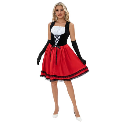 Halloween Kostuum Roodkapje - Driedelig voor Dames