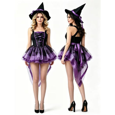 Halloween Heksen Kostuum - Gothic Stijl met Hoed