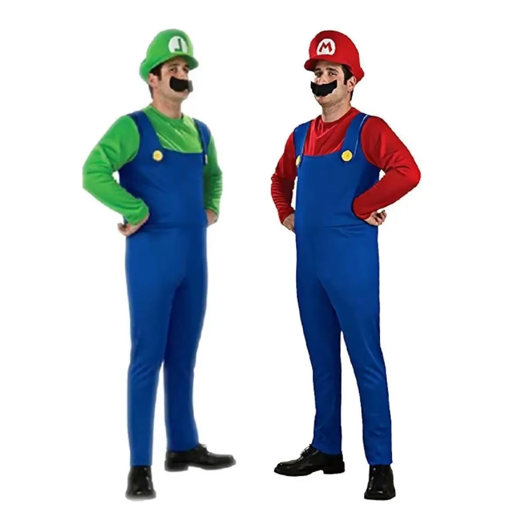 Mario & Luigi Halloween Kostuum - Super Brothers Mannen en Vrouwen