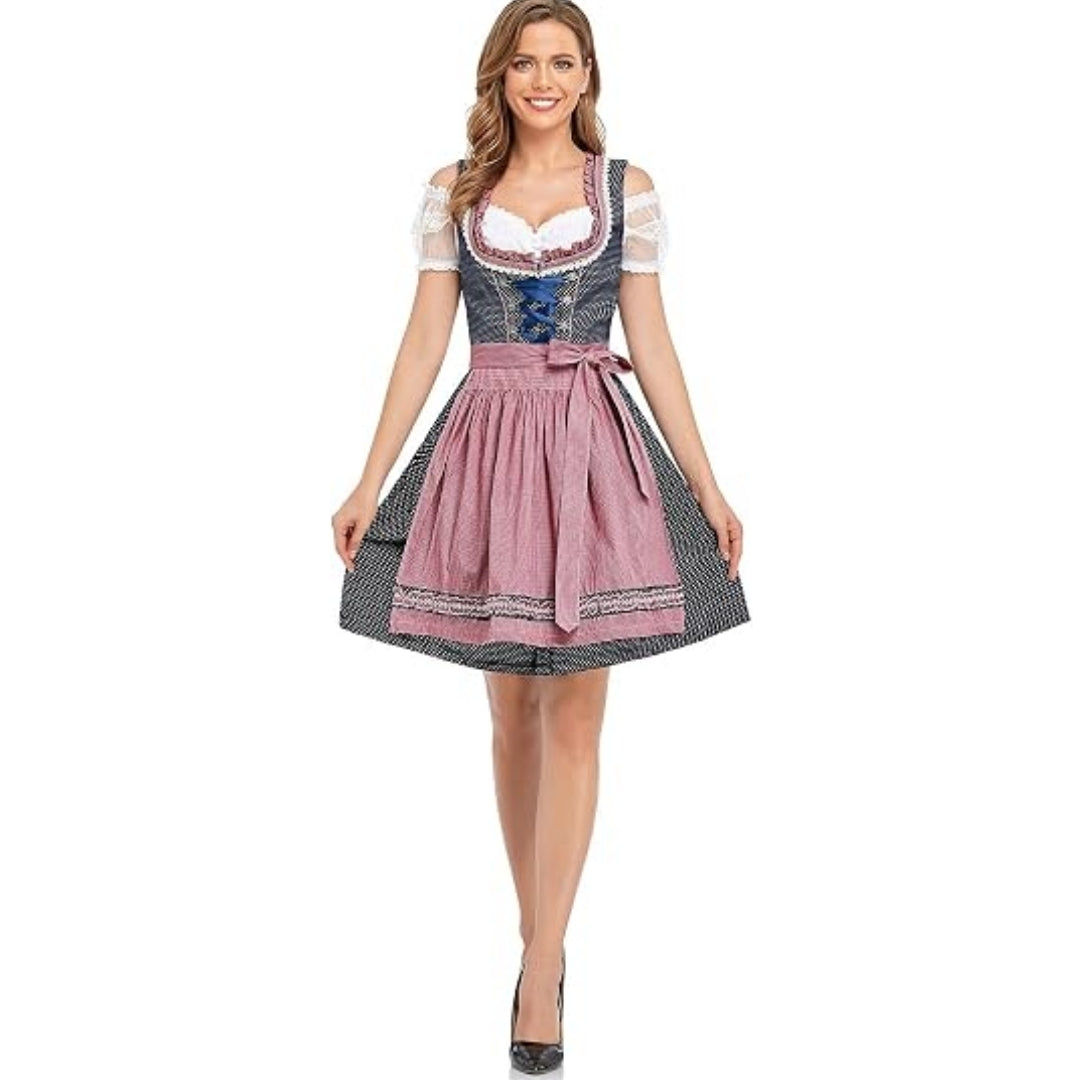 Traditionele Oktoberfest Dirndl - Klassieke Stijl Met Schort