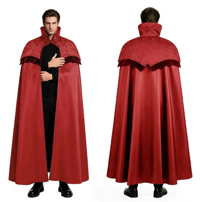 Halloween Vampier Dracula Kostuum met Opstaande Kraag