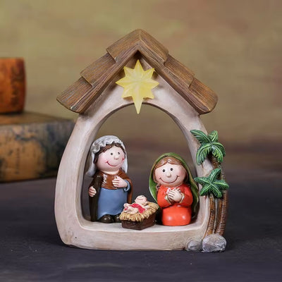 Kerststal - 12-Delige Heilige Familie met Verlichting